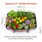 Rustic Wood- Look Plastic Half Barrel Flower Pot Garden Planter, Pack of 2
